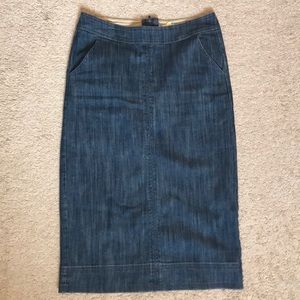 Midi denim skirt